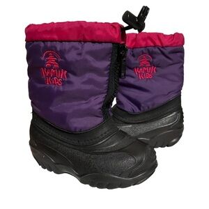 Kamik Snow Boots Pink Purple Outdoor Athleisure Active Cold Weather Kids Girls 8
